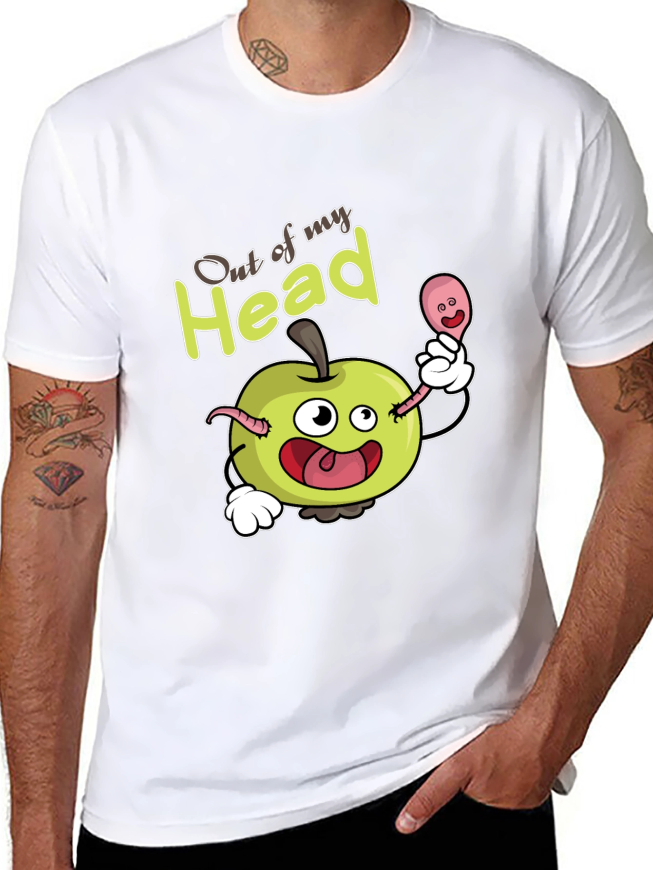 Out of my Head Apple Cartoon Tee