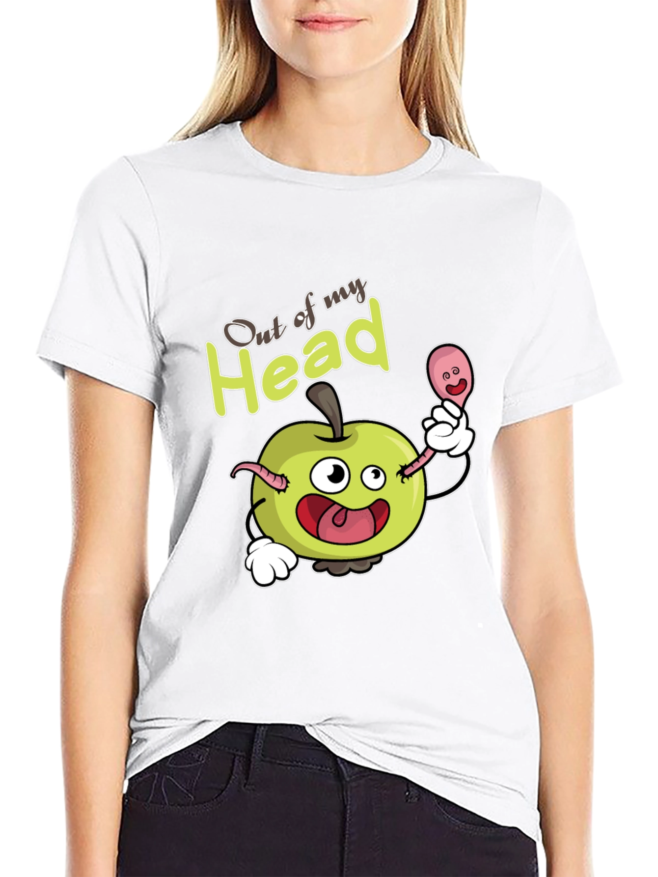 Out of my Head Apple Cartoon Tee