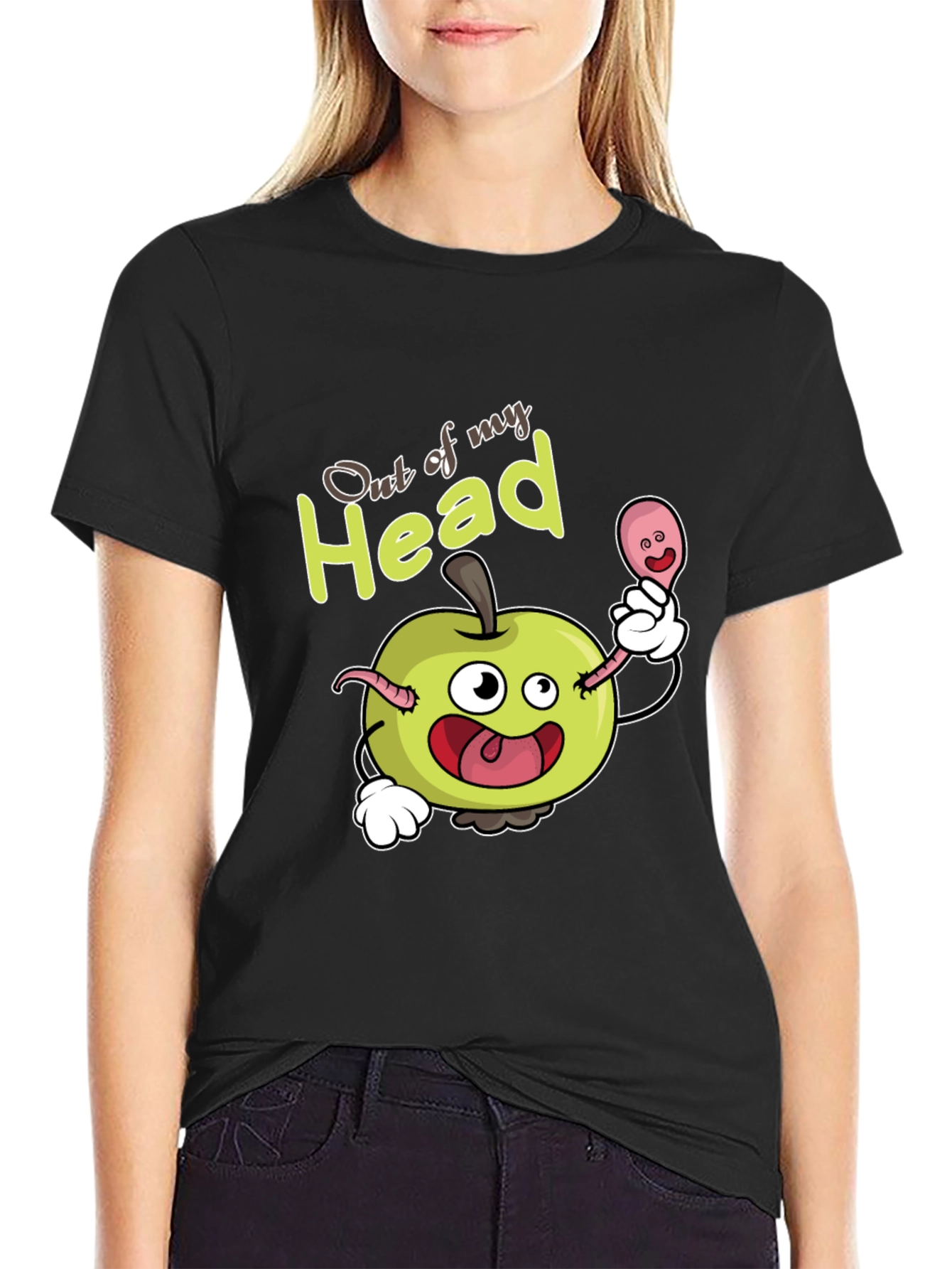 Out of my Head Apple Cartoon Tee