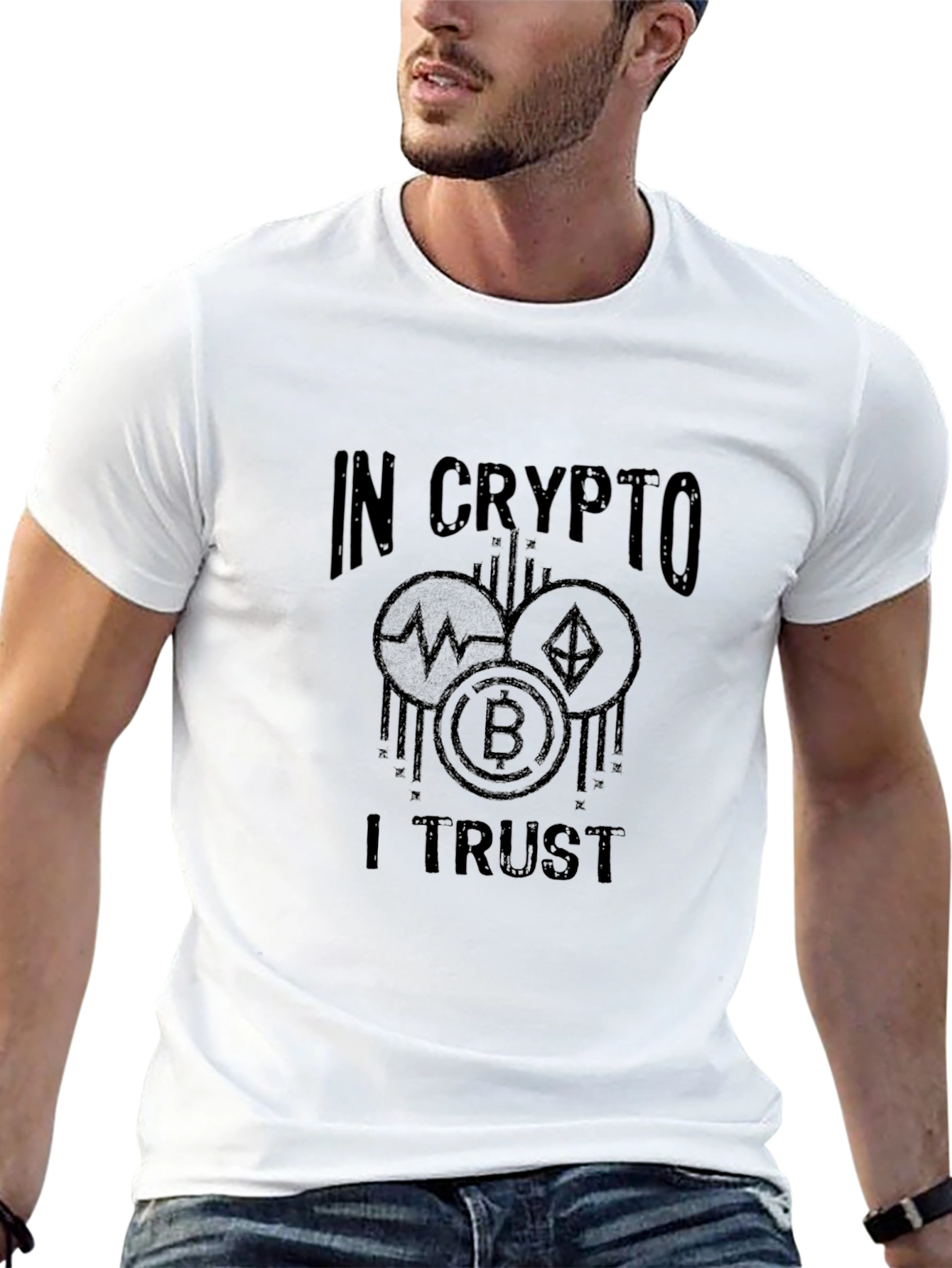 In Crypto I Trust T-Shirt - Bitcoin Ethereum