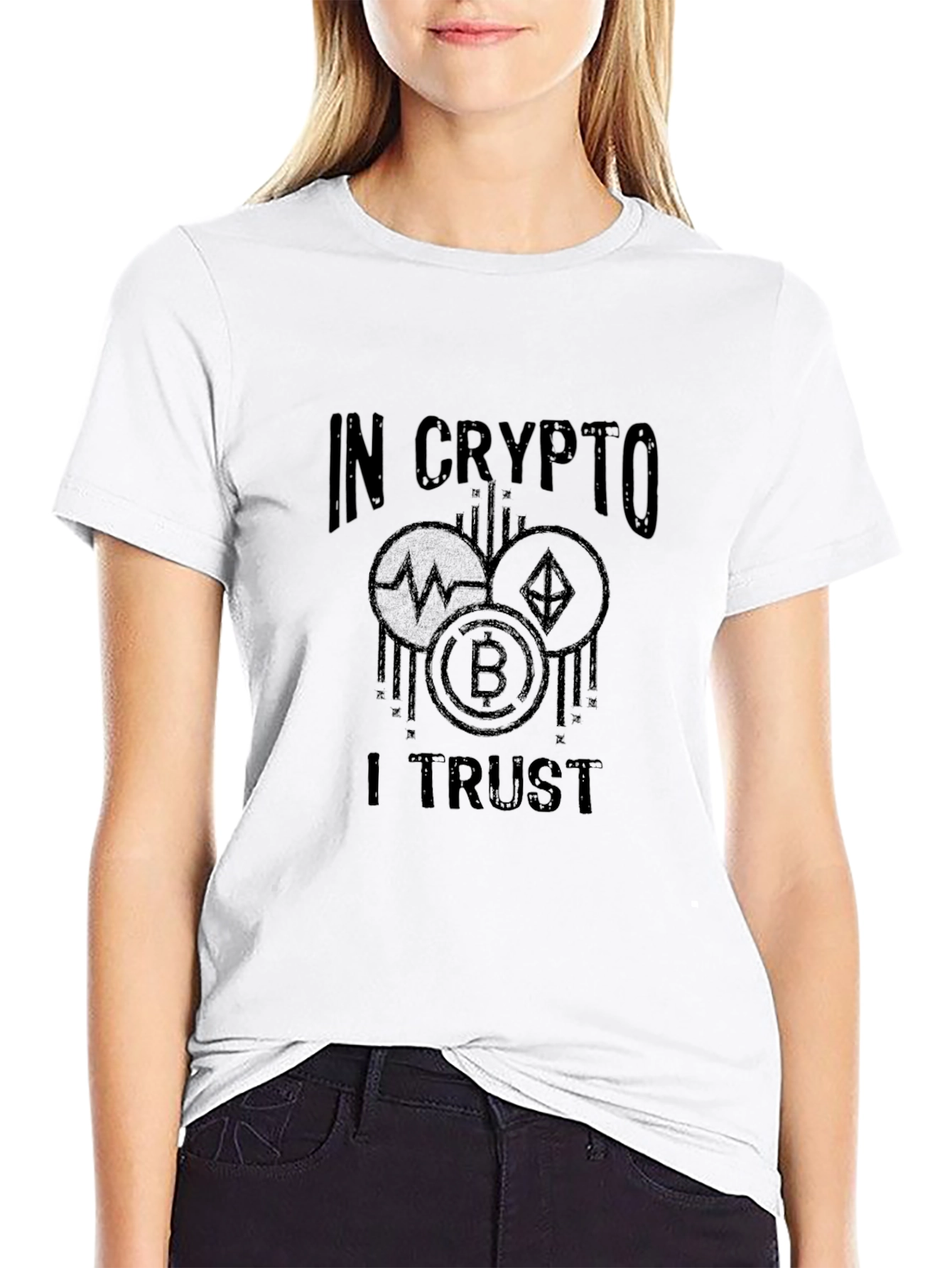 In Crypto I Trust T-Shirt - Bitcoin Ethereum