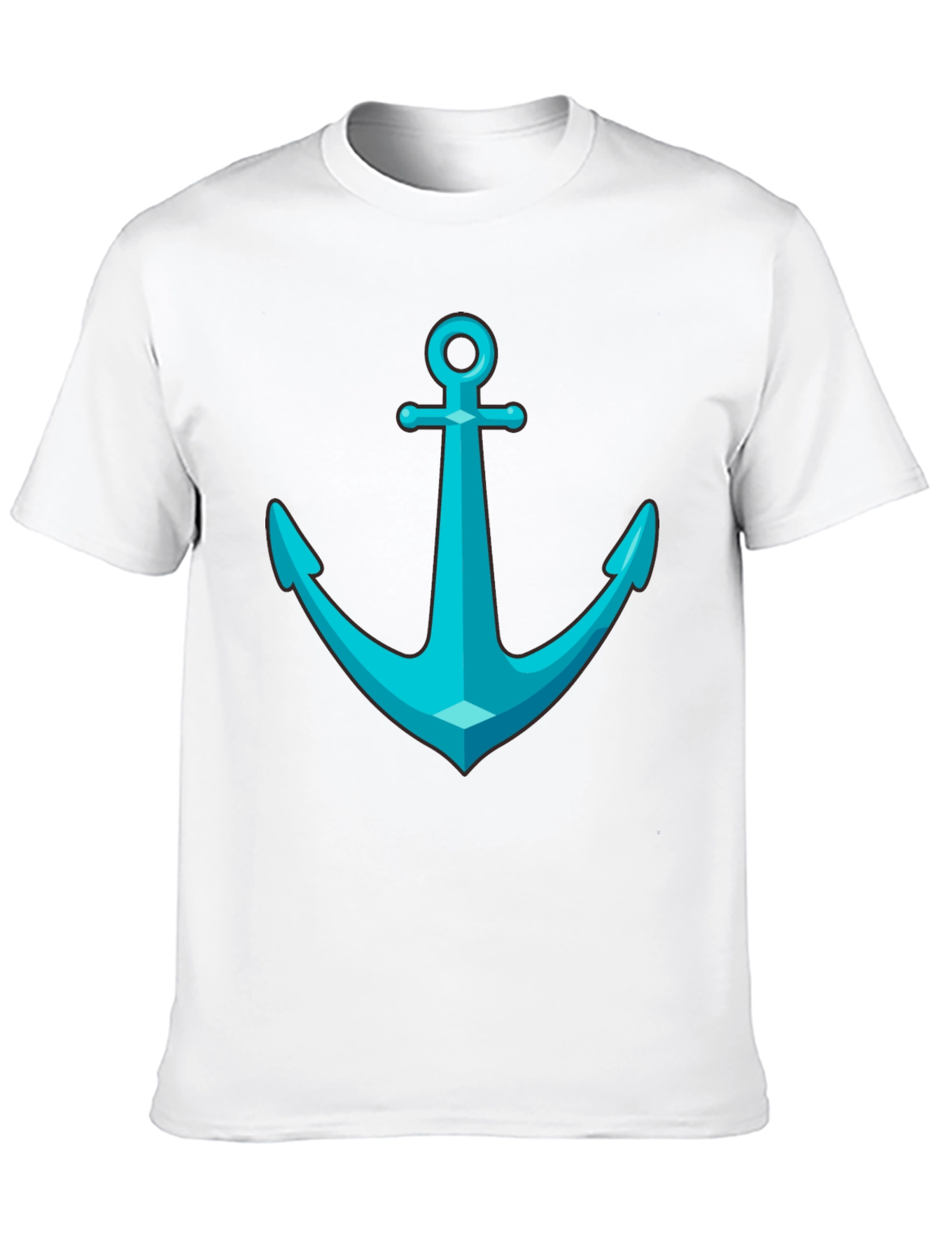 Anchor Graphic Tee - Nautical Style Black T-Shirt