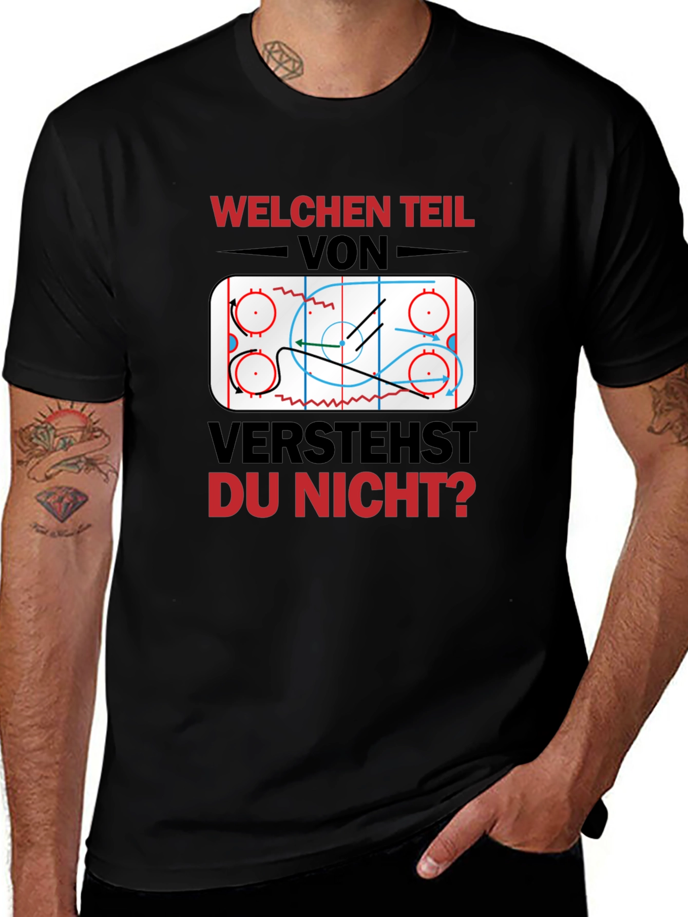 Hockey Play Diagram Graphic T-Shirt