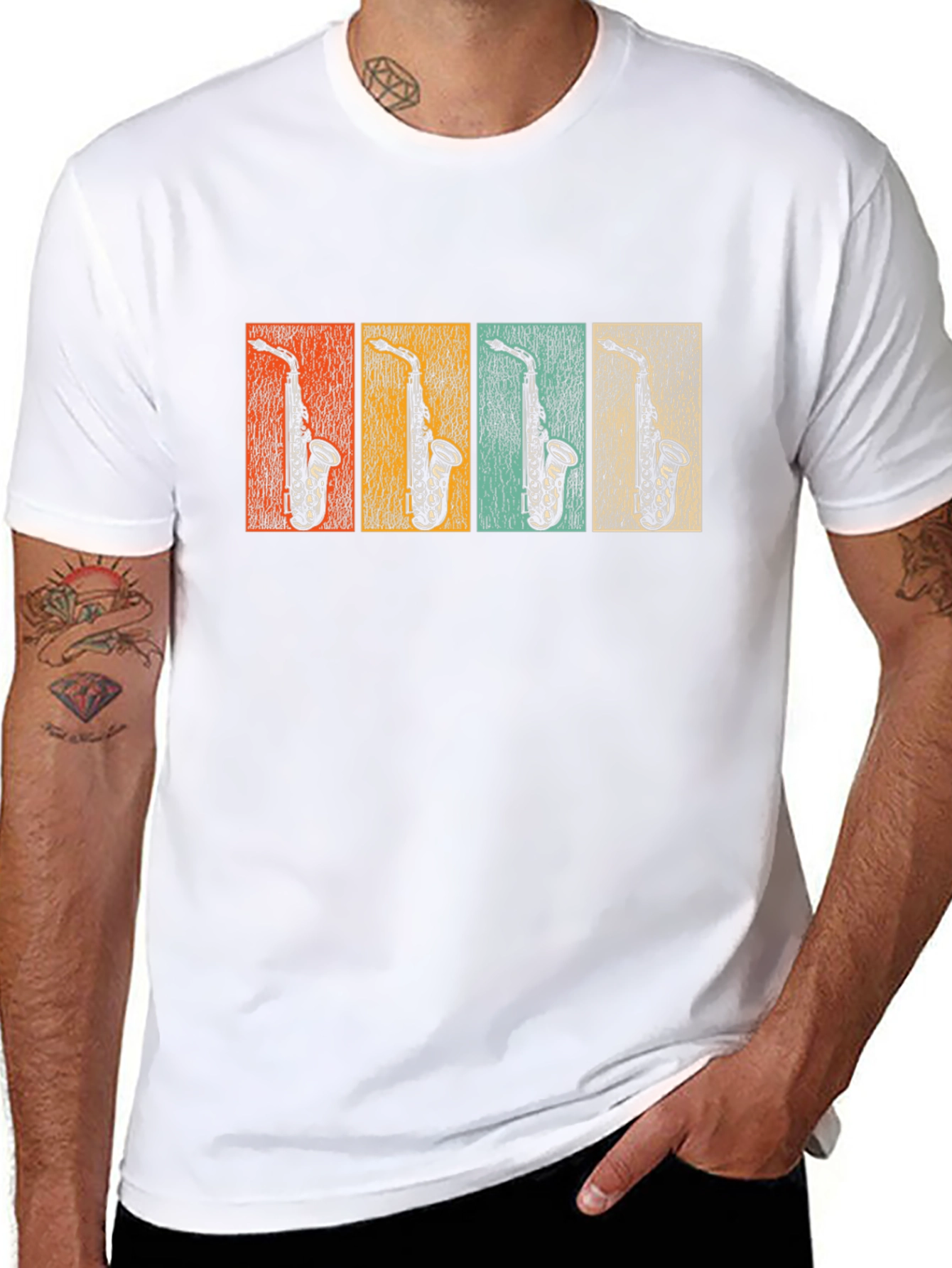 Retro Saxophone Music T-Shirt