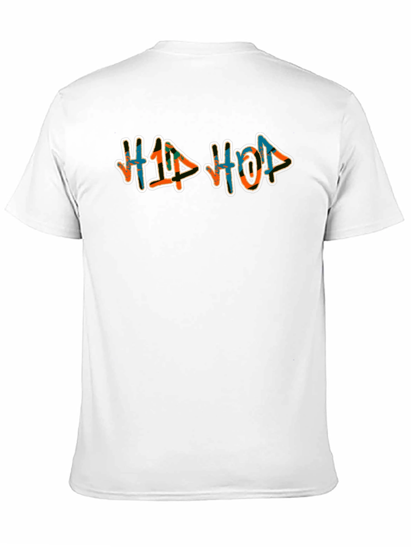 Hip Hop Graphic Print Black T-Shirt
