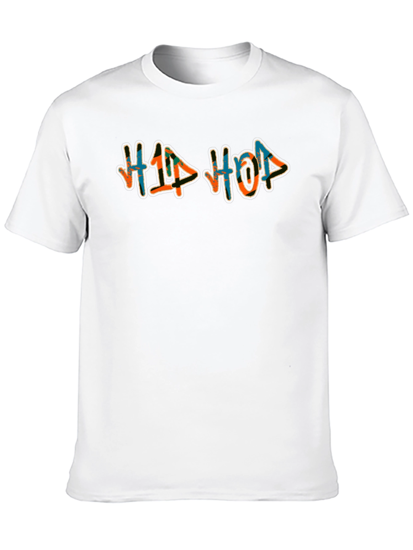 Hip Hop Graphic Print Black T-Shirt