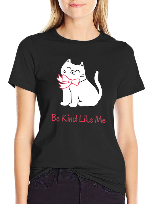 Be Kind Like Me T-Shirt - Cat Bow Tie Tee