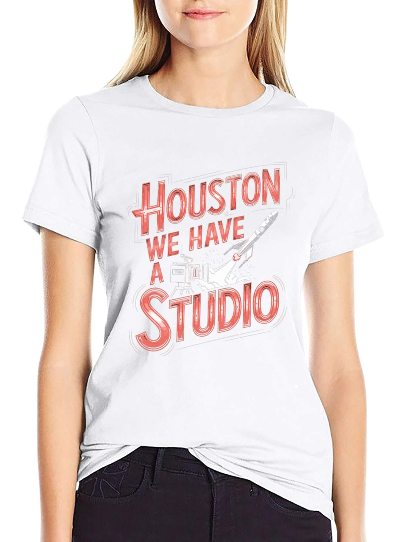 Houston We Have a Studio Black T-Shirt