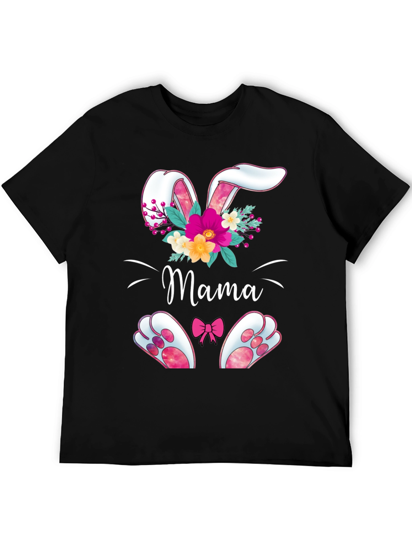 Mama Easter Bunny T-Shirt - Floral Bunny Design