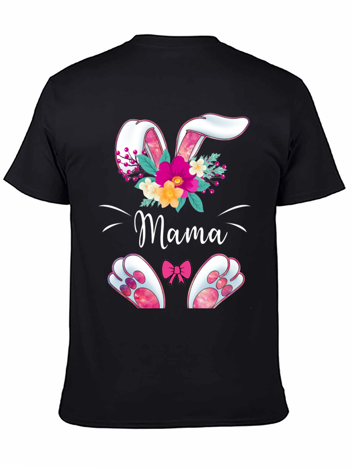 Mama Easter Bunny T-Shirt - Floral Bunny Design
