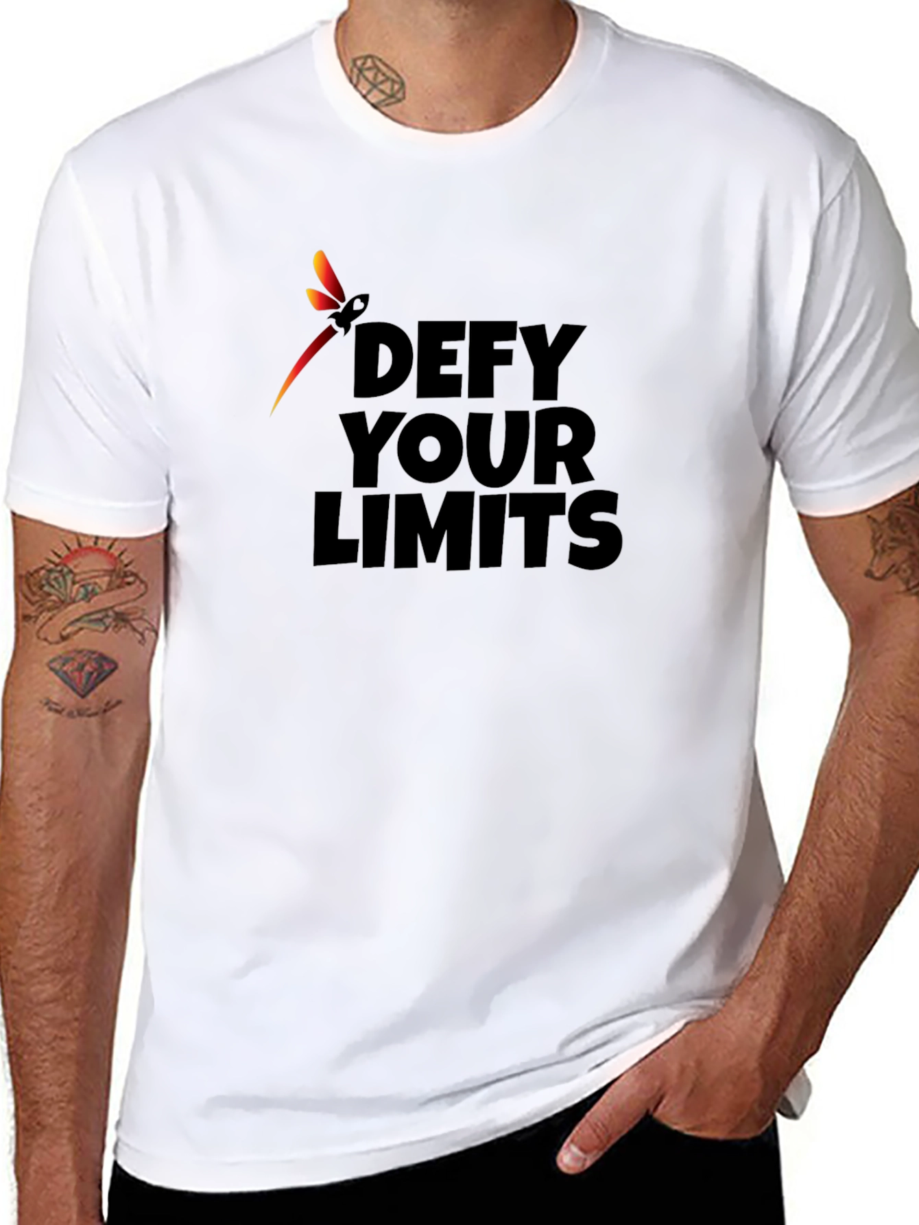 Defy Your Limits Black Graphic Tee