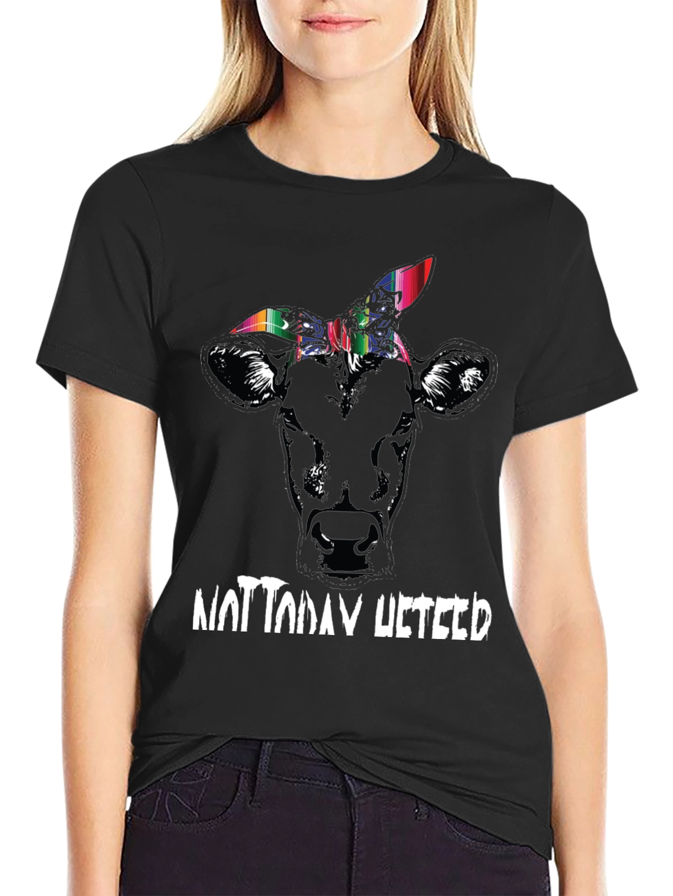 Funny Not Today Heifer Graphic Tee