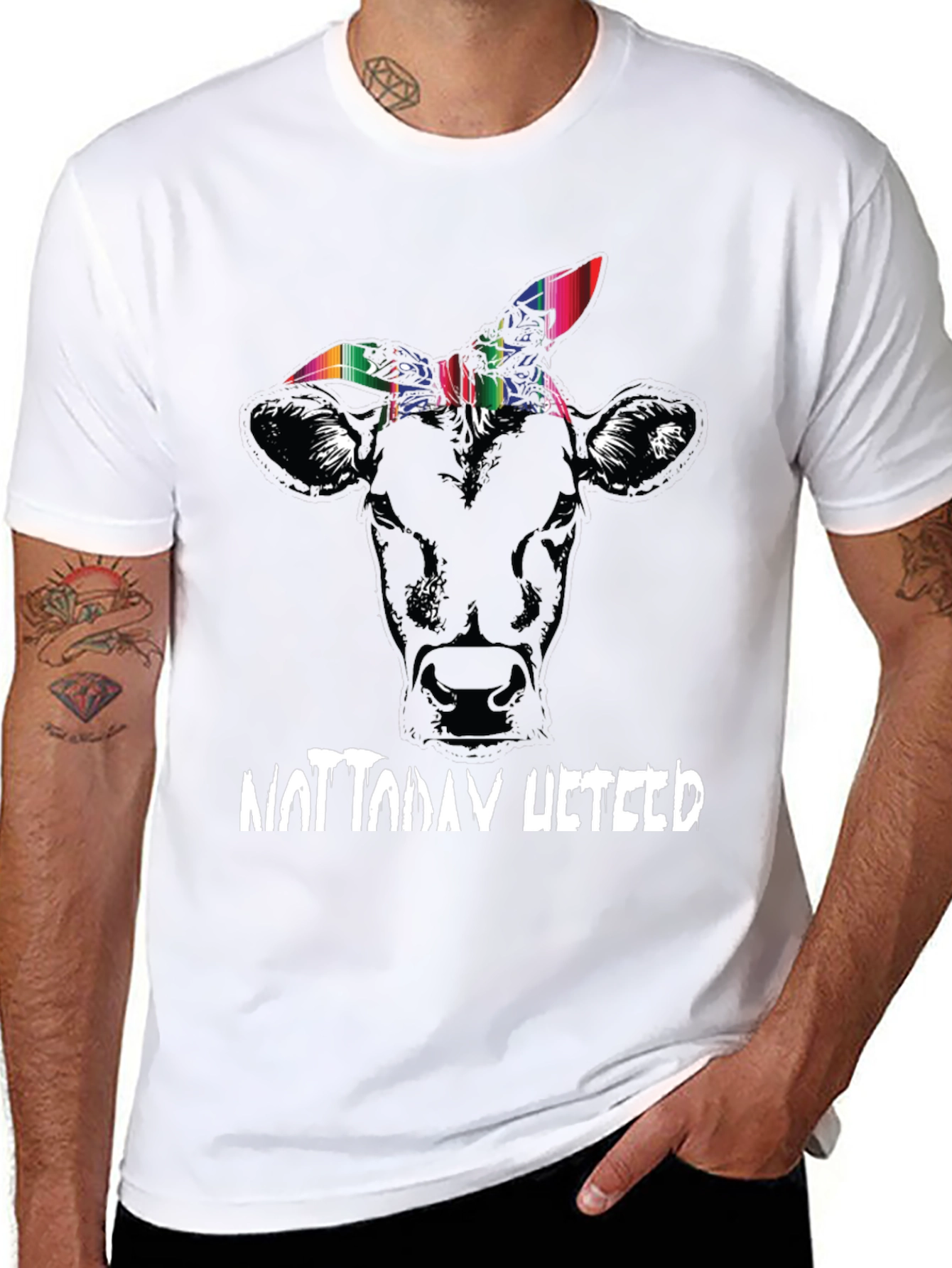 Funny Not Today Heifer Graphic Tee