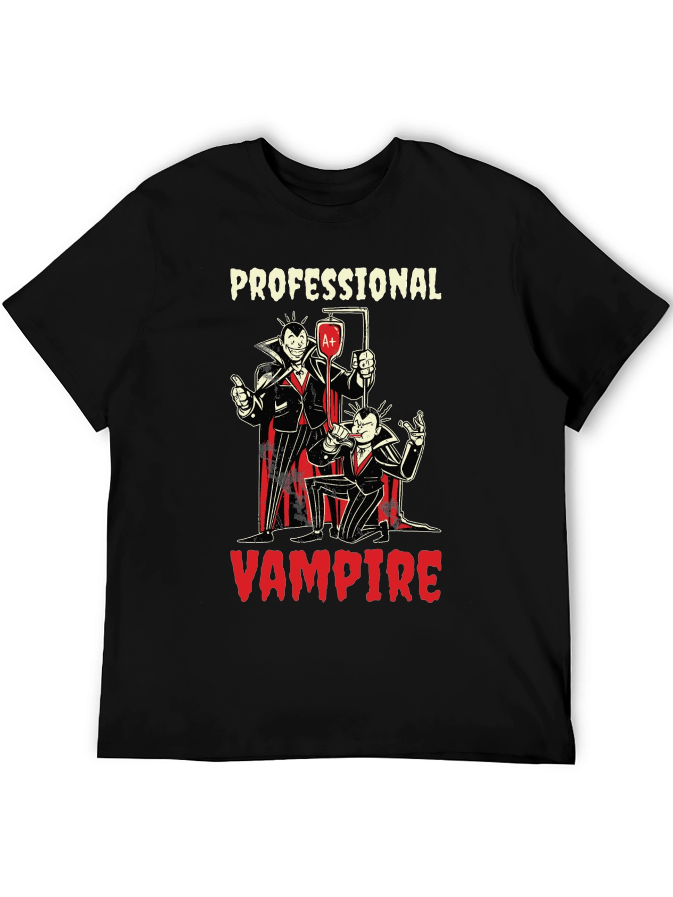 Professional Vampire Graphic T-Shirt - Novelty Tee