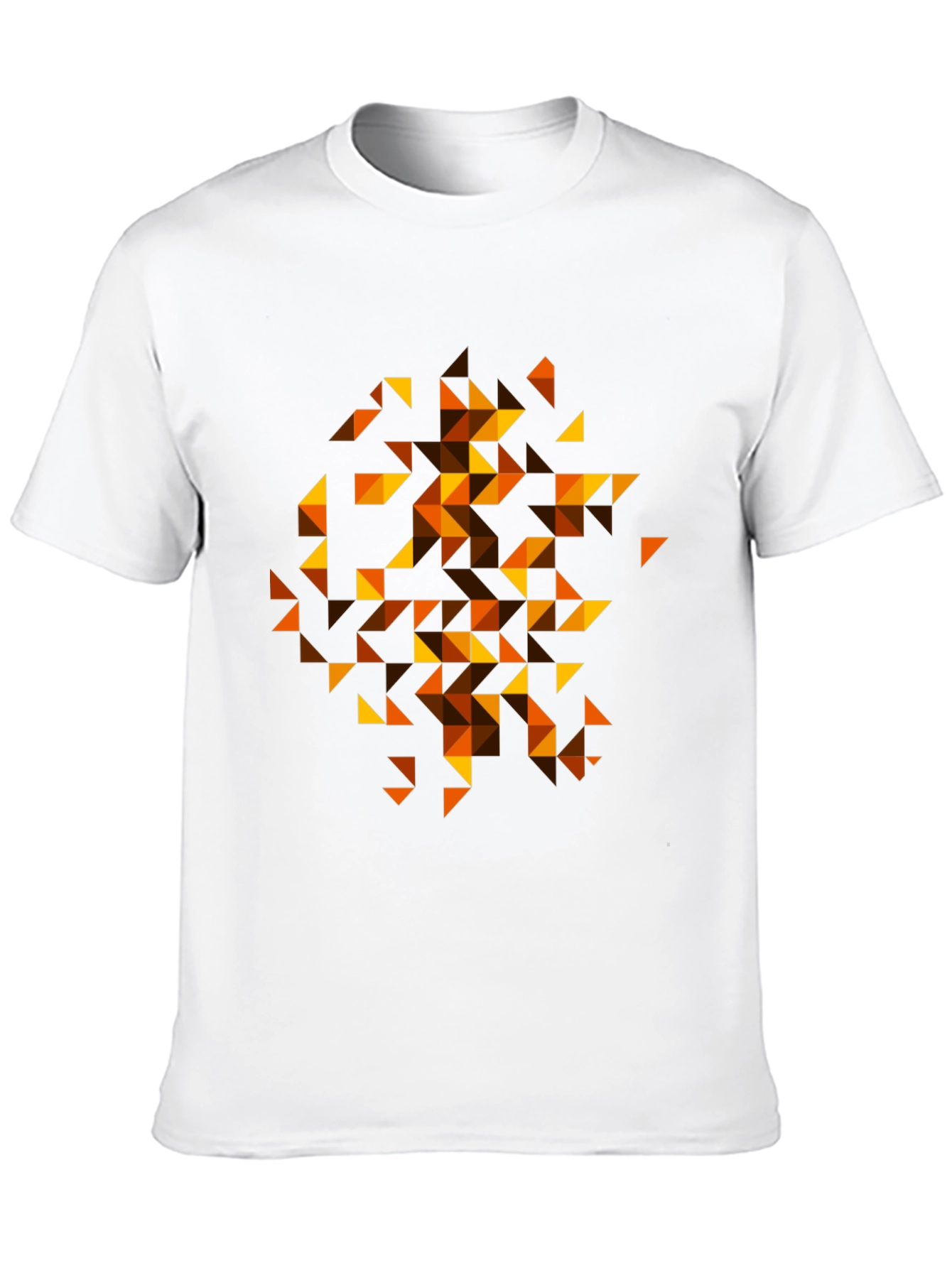 Geometric Triangle Pattern Tee - Black