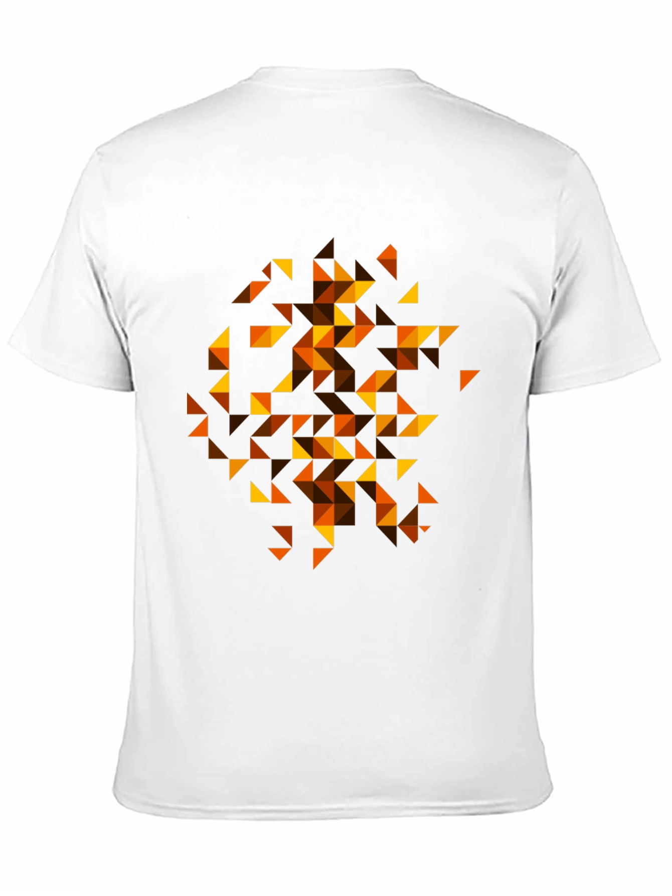 Geometric Triangle Pattern Tee - Black