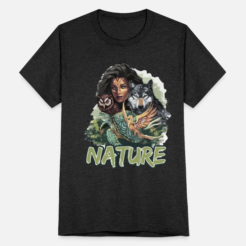 Nature-Inspired Wolf Owl Turtle Phoenix Woman