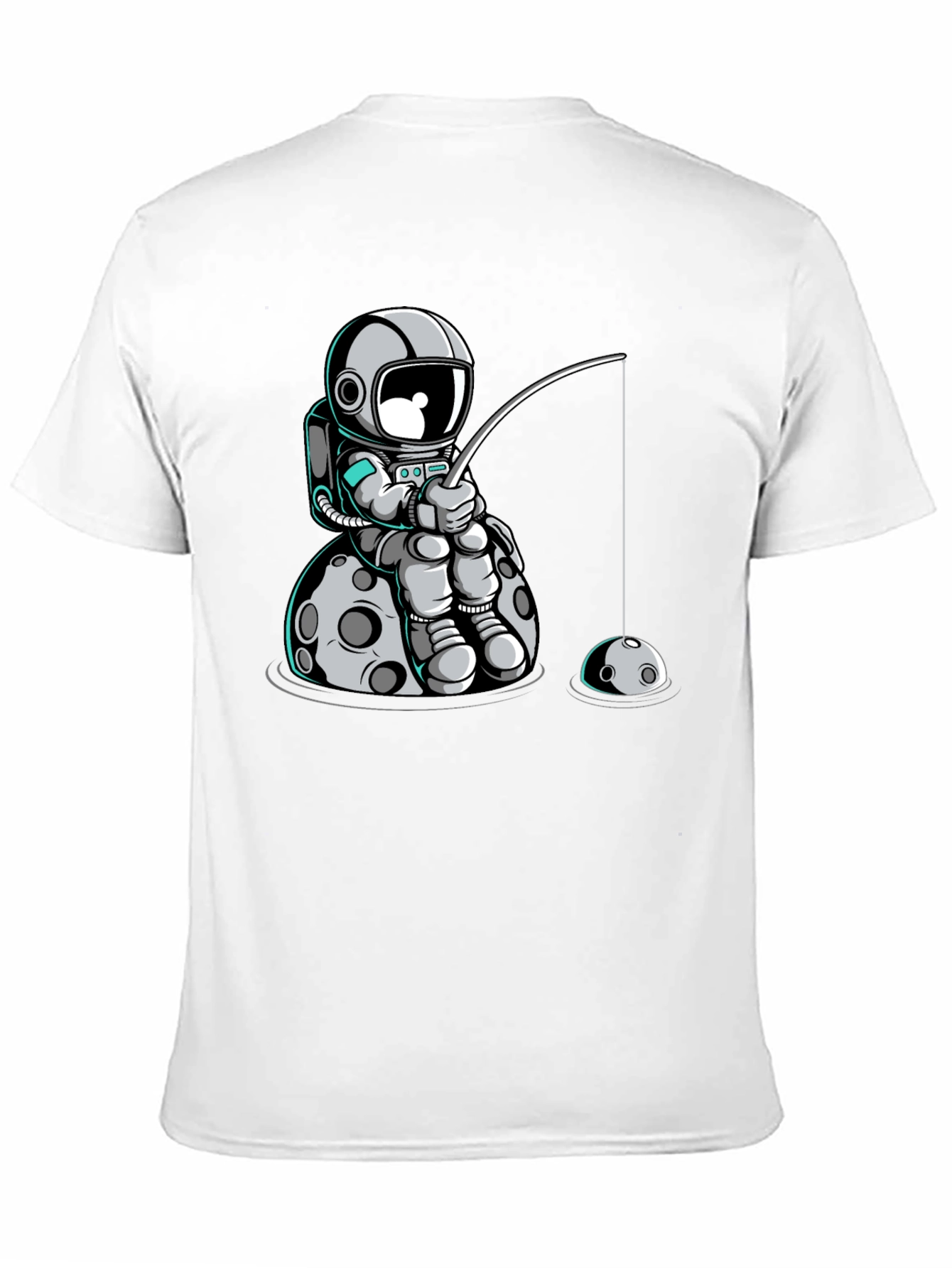 Astronaut Fishing on Moon T-Shirt
