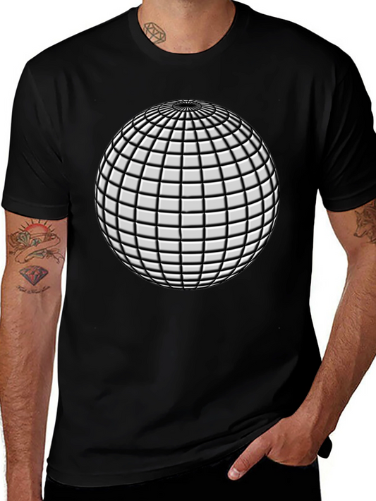 Geometric Sphere Graphic T-Shirt - Modern Design