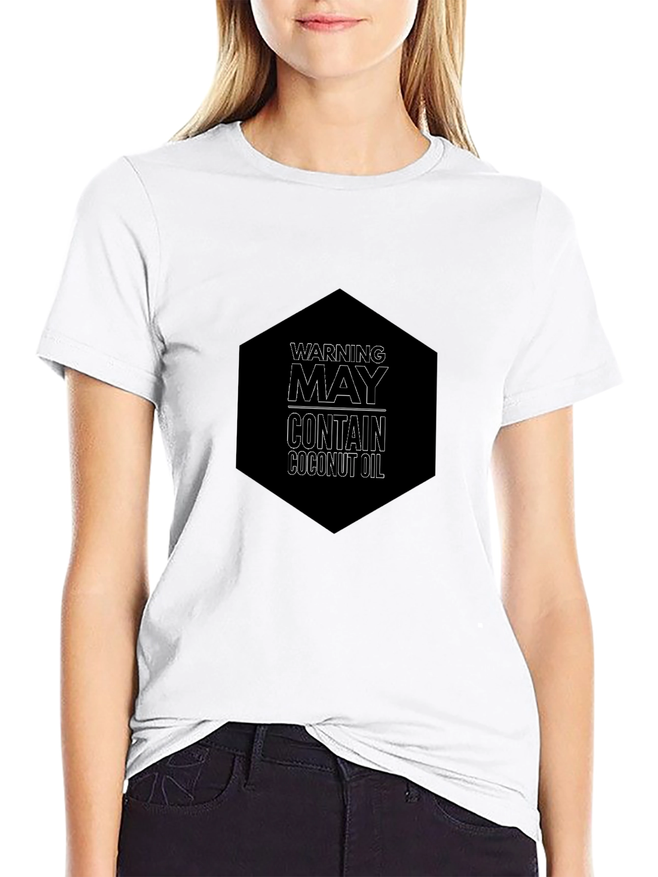 Warning May Contain Coconut Oil Graphic Tee
