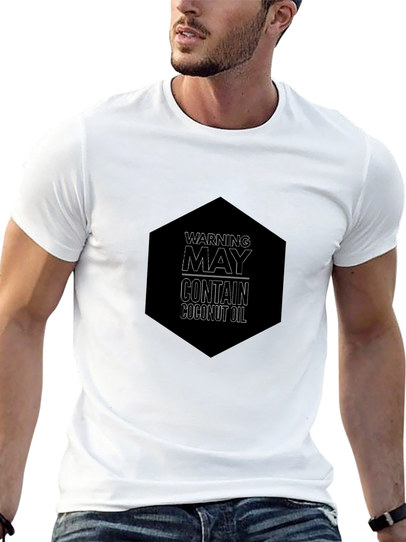 Warning May Contain Coconut Oil Graphic Tee