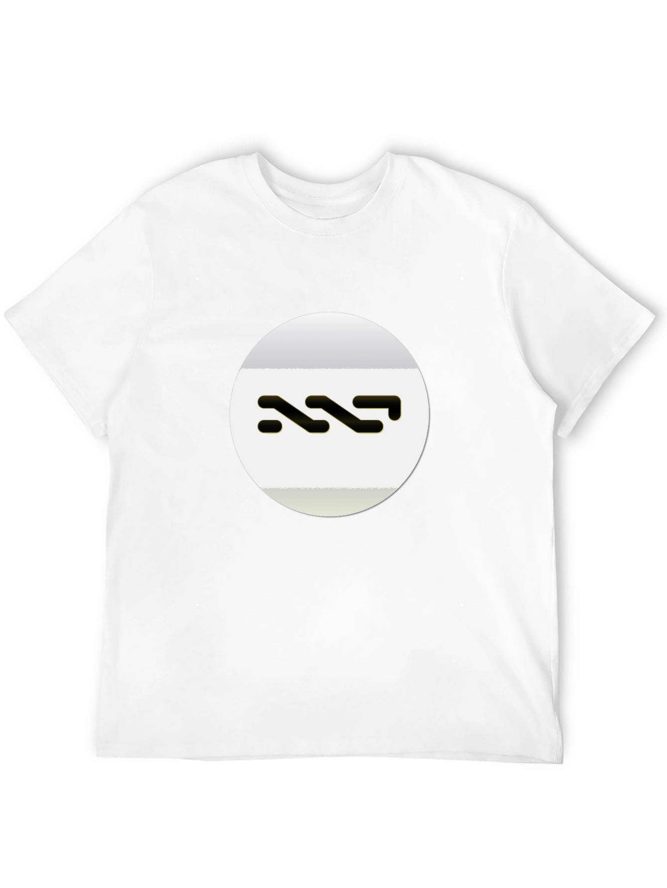 Abstract Wave Design Black T-Shirt