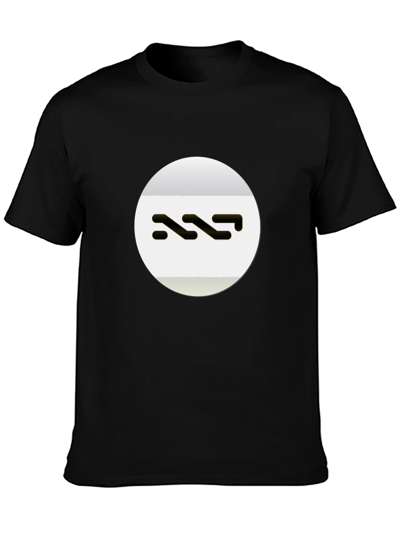 Abstract Wave Design Black T-Shirt