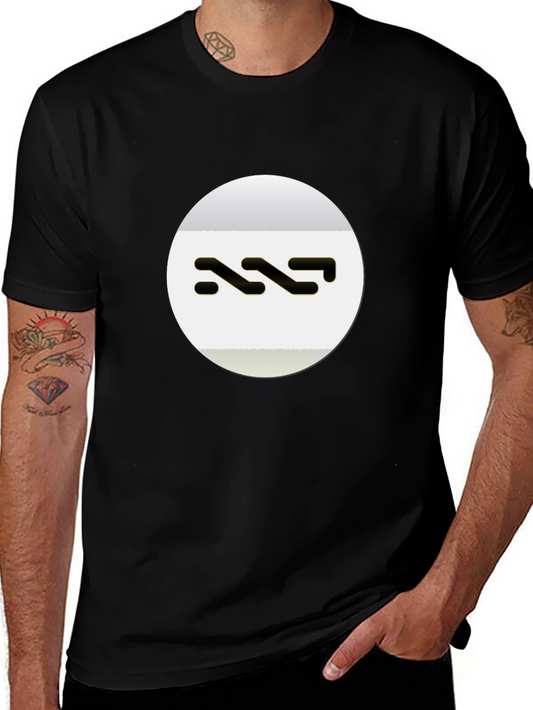 Abstract Wave Design Black T-Shirt