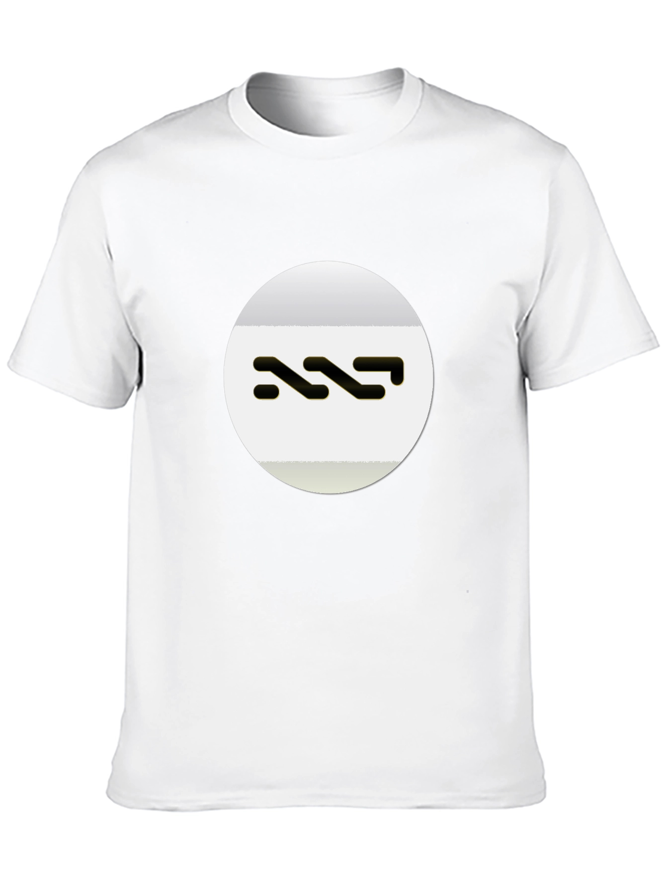 Abstract Wave Design Black T-Shirt
