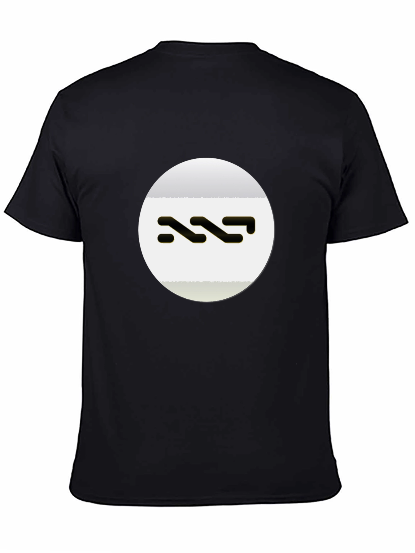 Abstract Wave Design Black T-Shirt