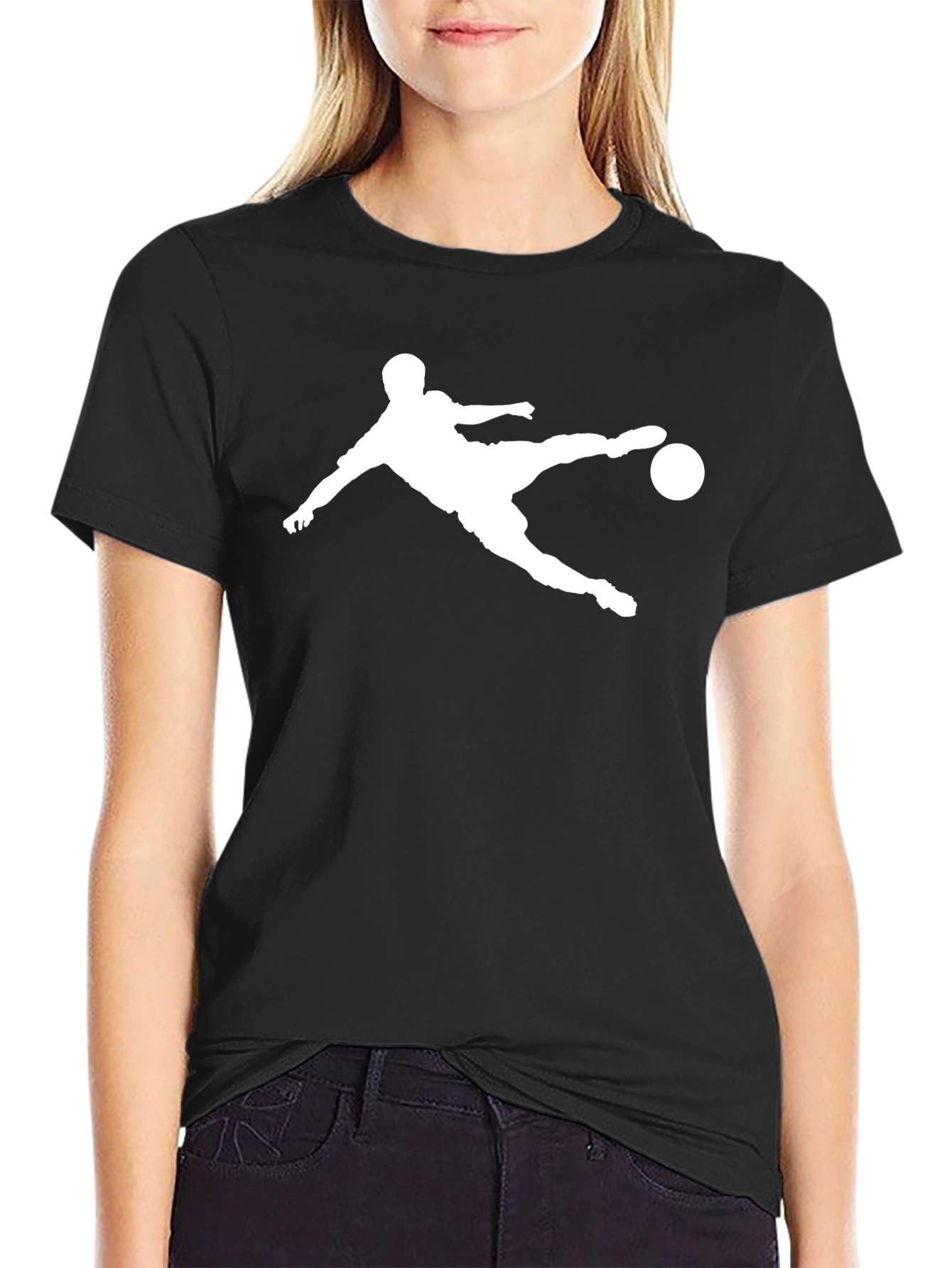 Soccer Kick Graphic T-Shirt - Black