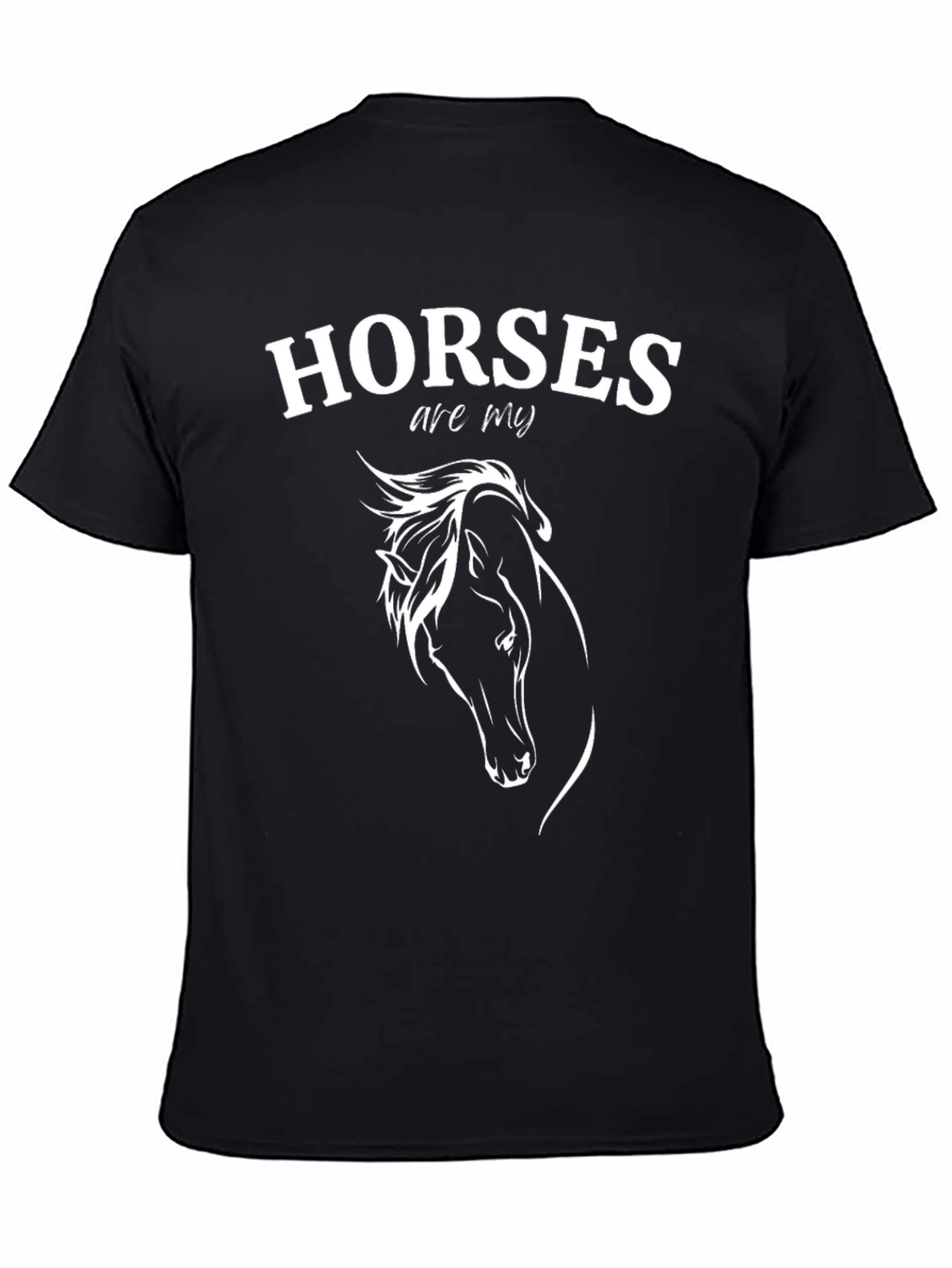 Horses Are My Therapy T-Shirt Unisex Black Tee