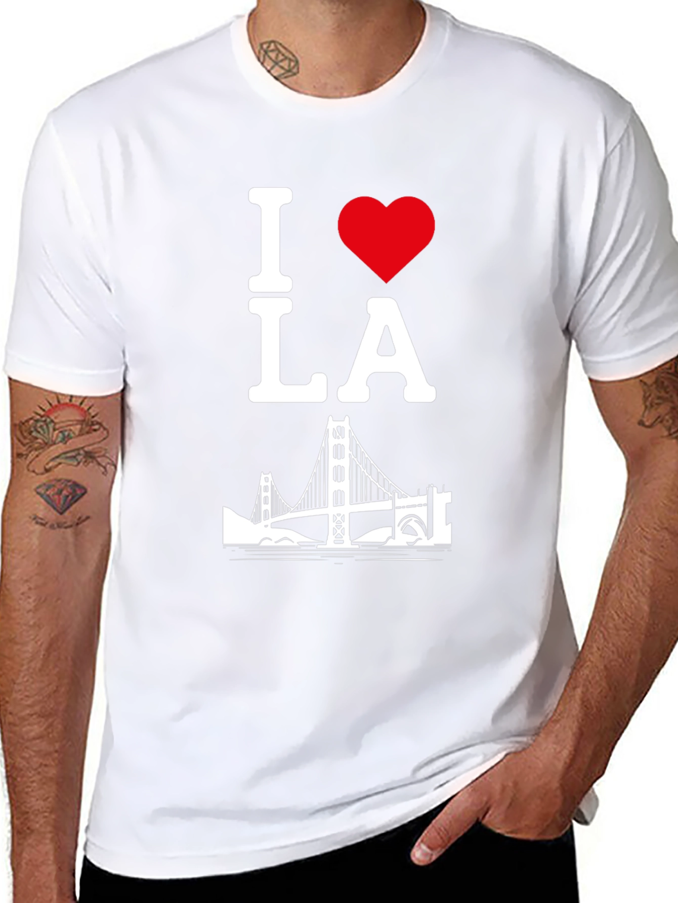 I Love LA T-Shirt - Black Cotton Blend