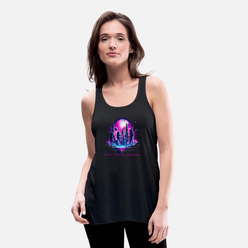 Neon Futuristic CyberScape Skyline