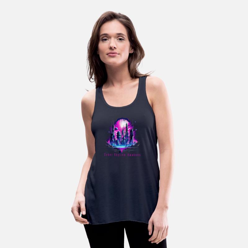 Neon Futuristic CyberScape Skyline
