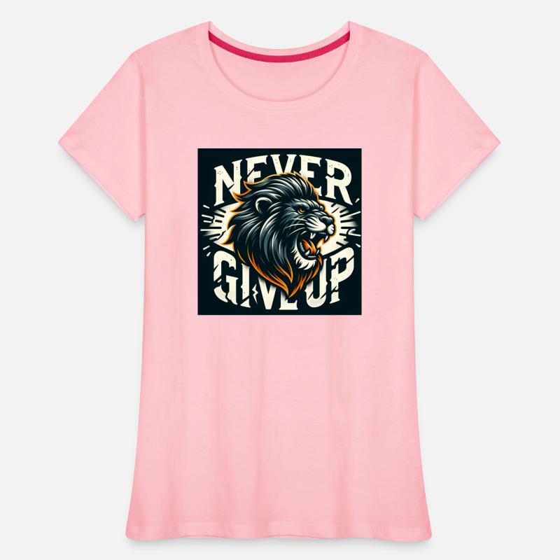 Never Give Up Motivational Roaring Lion