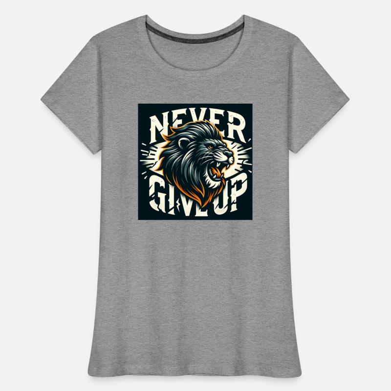 Never Give Up Motivational Roaring Lion