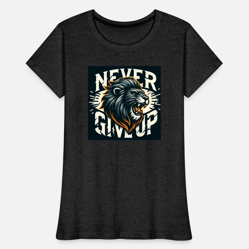 Never Give Up Motivational Roaring Lion