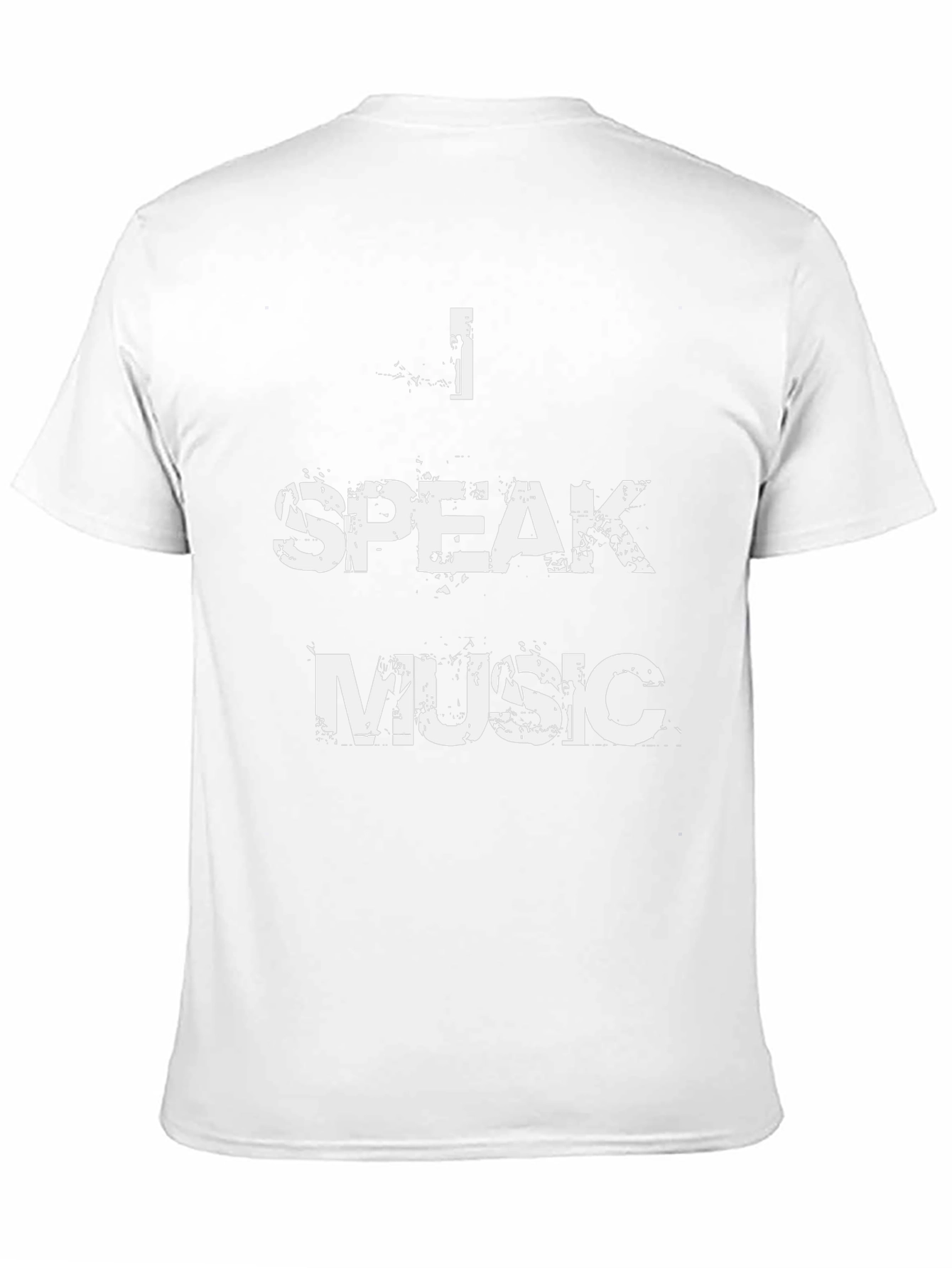 I Speak Music Graphic Print Black T-Shirt