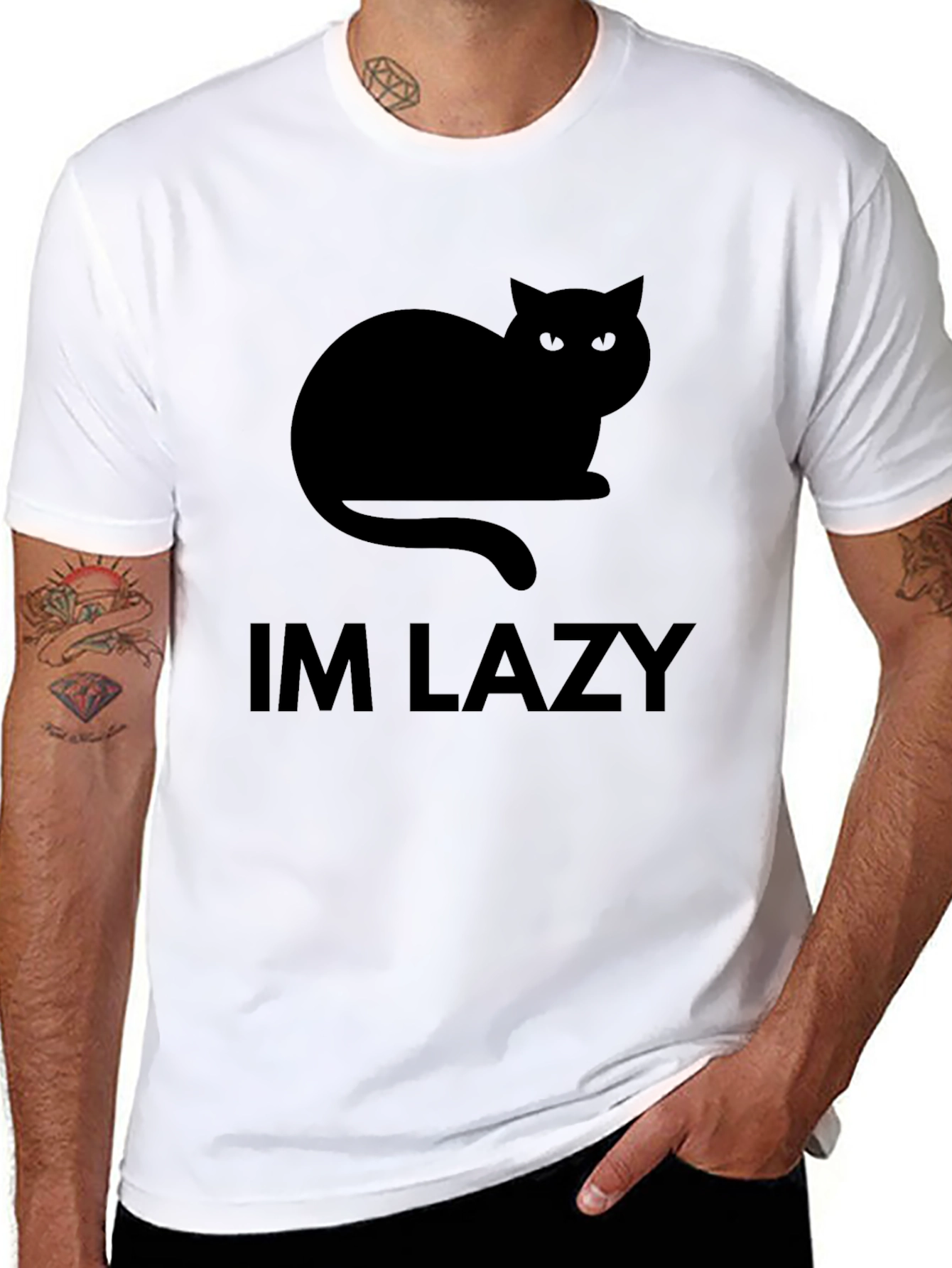 Im Lazy Cat Graphic Tee - Relaxed Fit