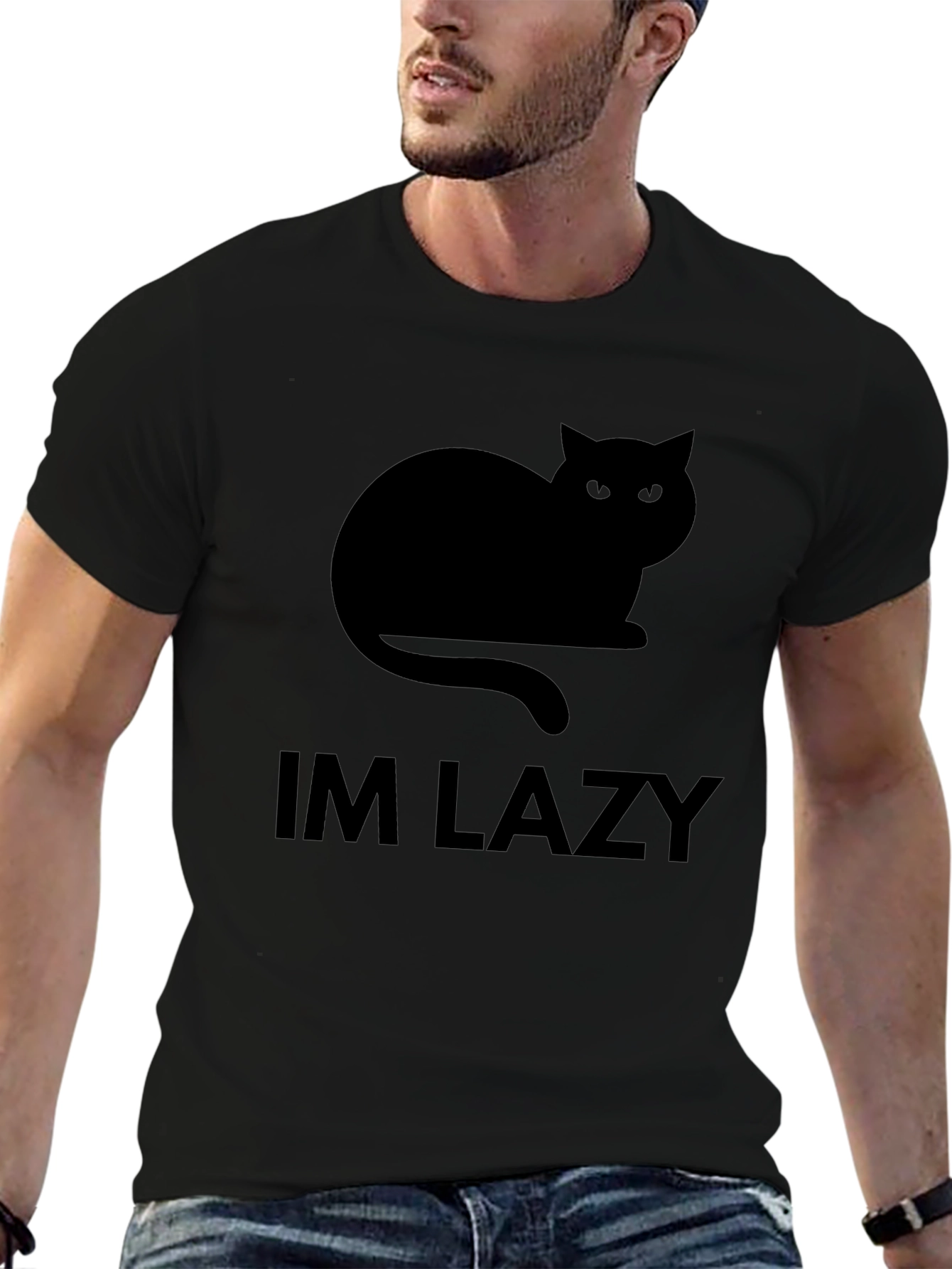 Im Lazy Cat Graphic Tee - Relaxed Fit