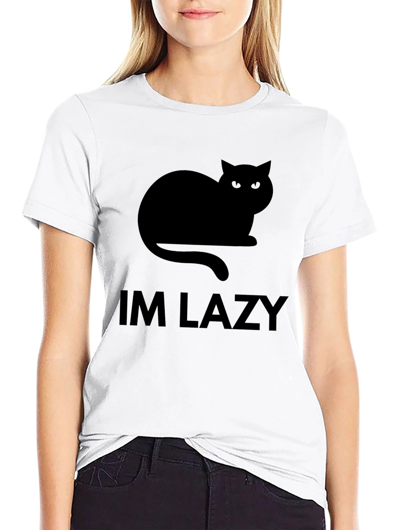 Im Lazy Cat Graphic Tee - Relaxed Fit