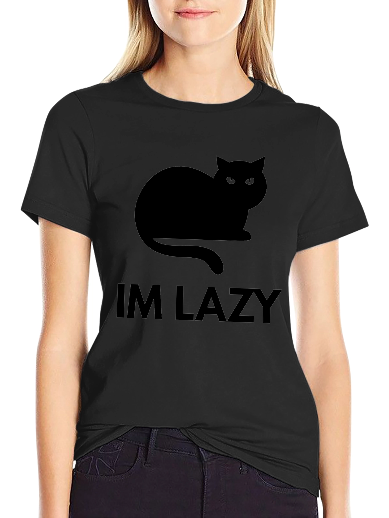 Im Lazy Cat Graphic Tee - Relaxed Fit