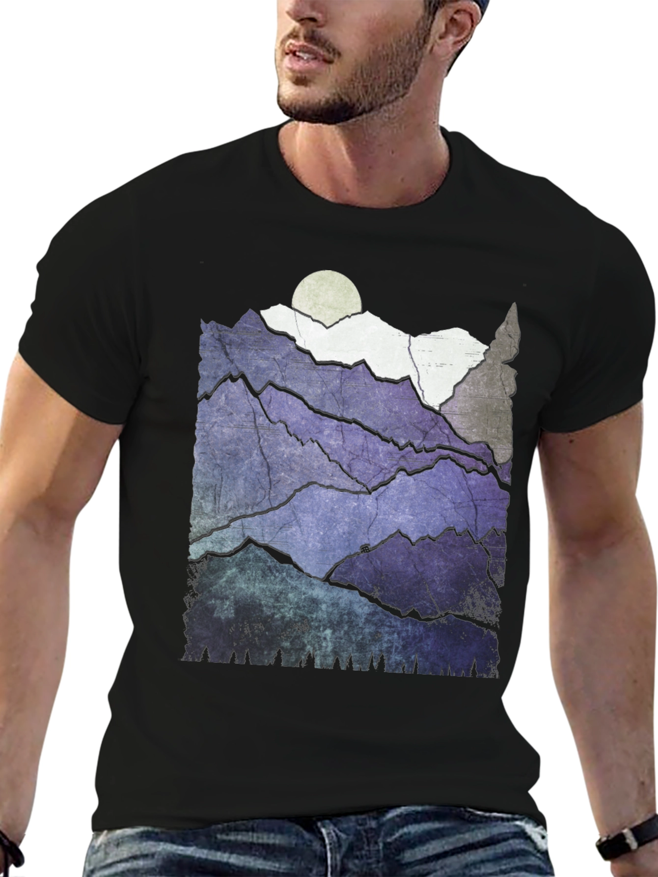Mountain Range Graphic Tee - Nature Inspired Design