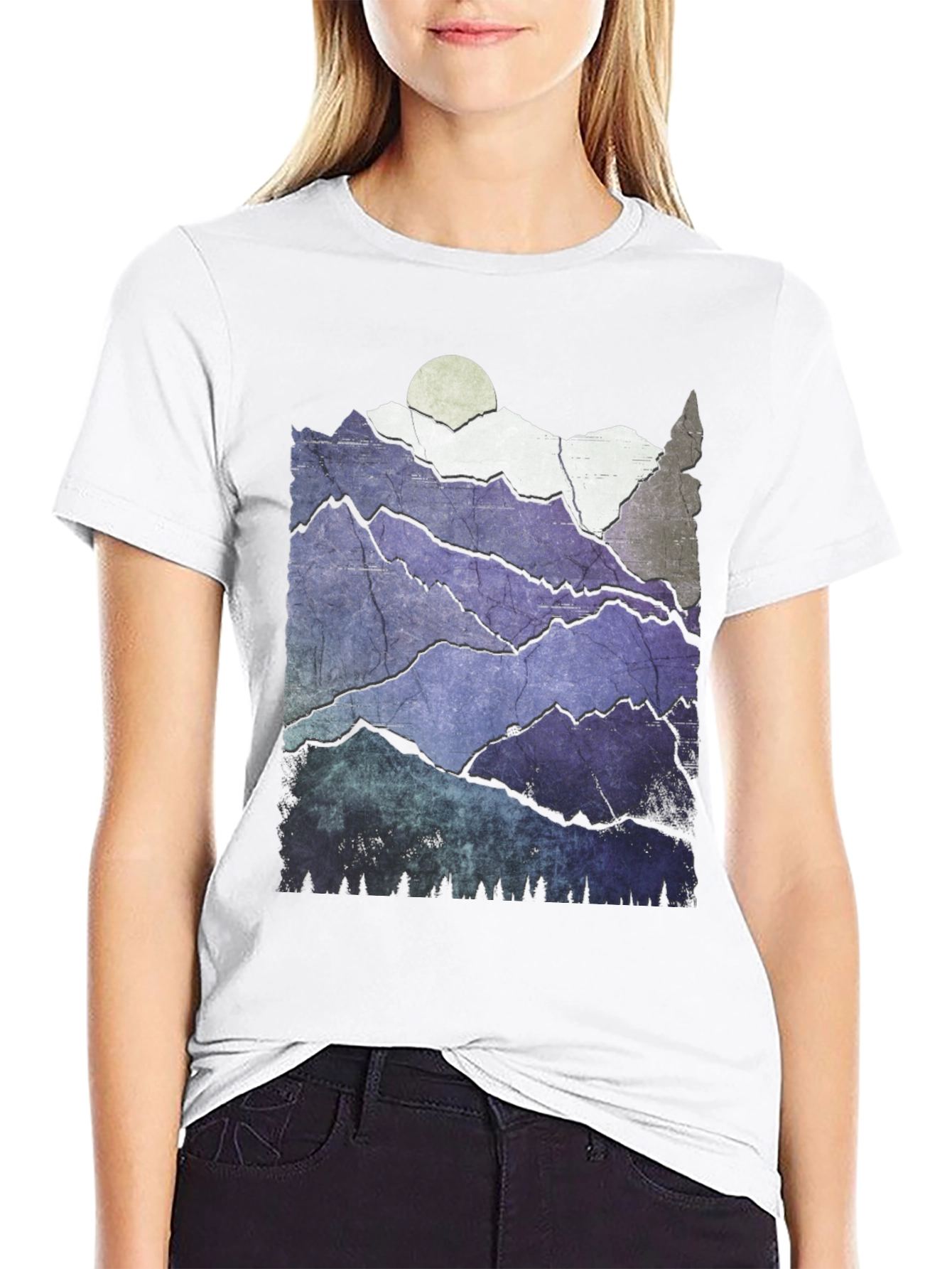 Mountain Range Graphic Tee - Nature Inspired Design