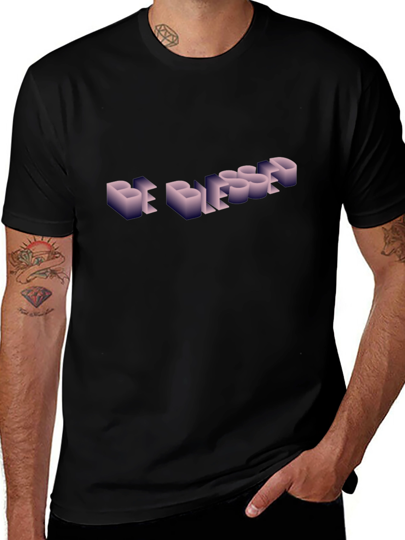 Be Blessed Graphic Tee - Black