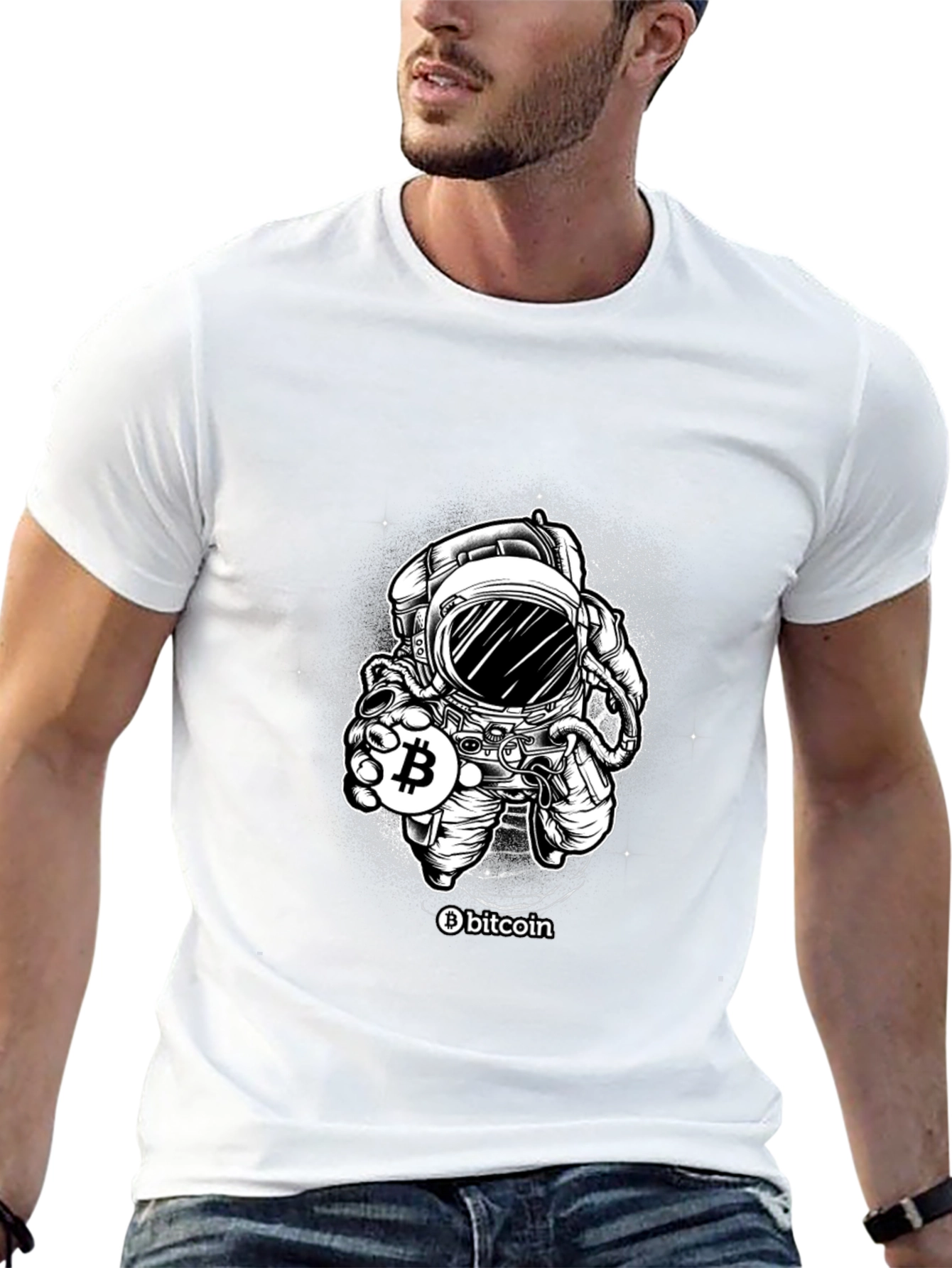 Bitcoin Astronaut T-Shirt - Crypto Space Style