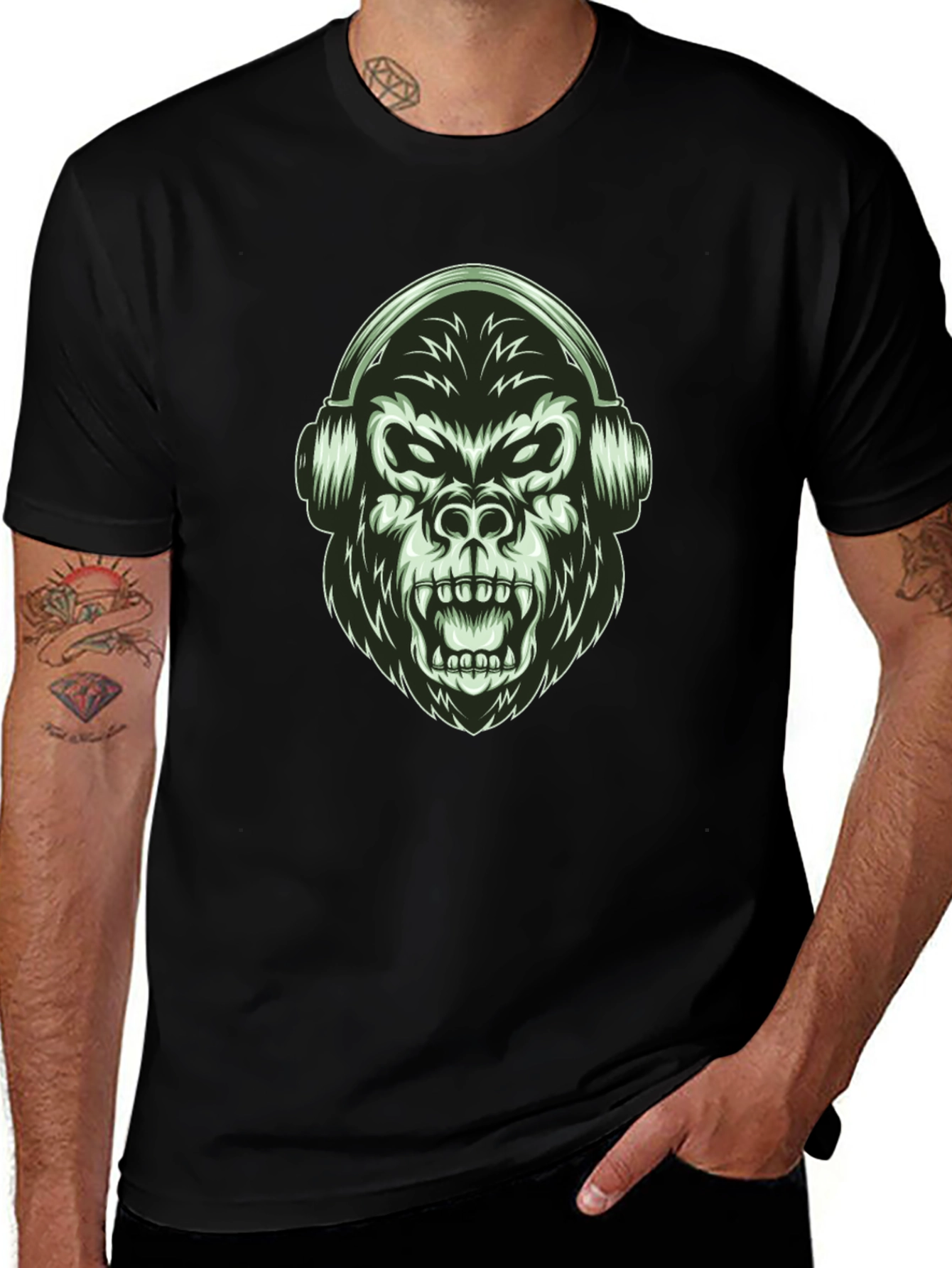 Headphone Gorilla Graphic Tee