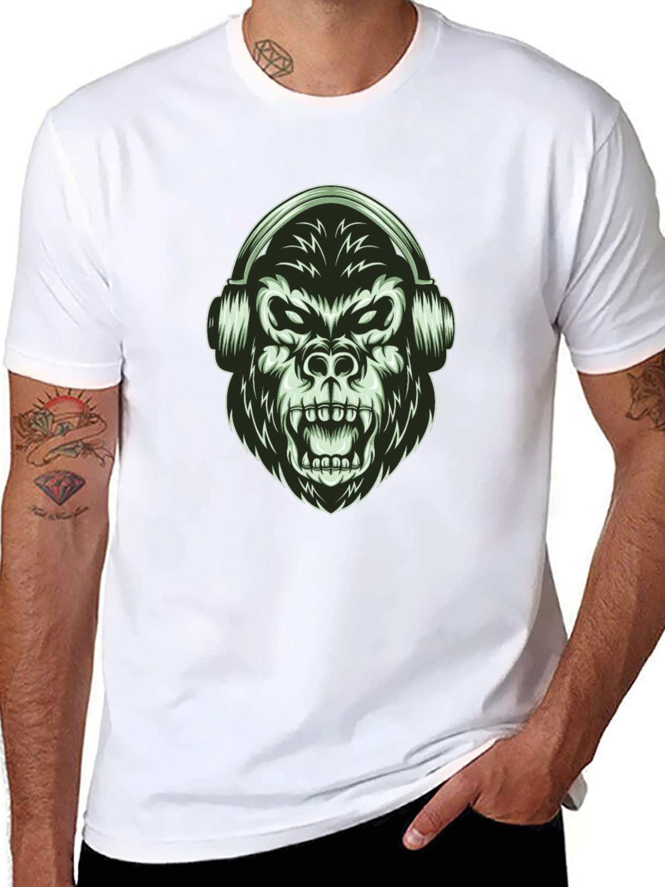 Headphone Gorilla Graphic Tee