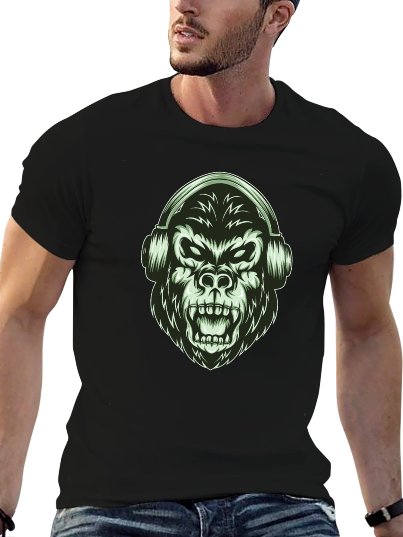 Headphone Gorilla Graphic Tee